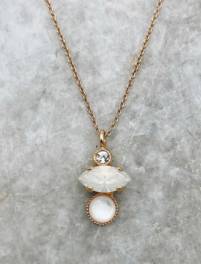 Collier Cristaux Nacre - Les Majestés - Bijoux - Promesse Mariage