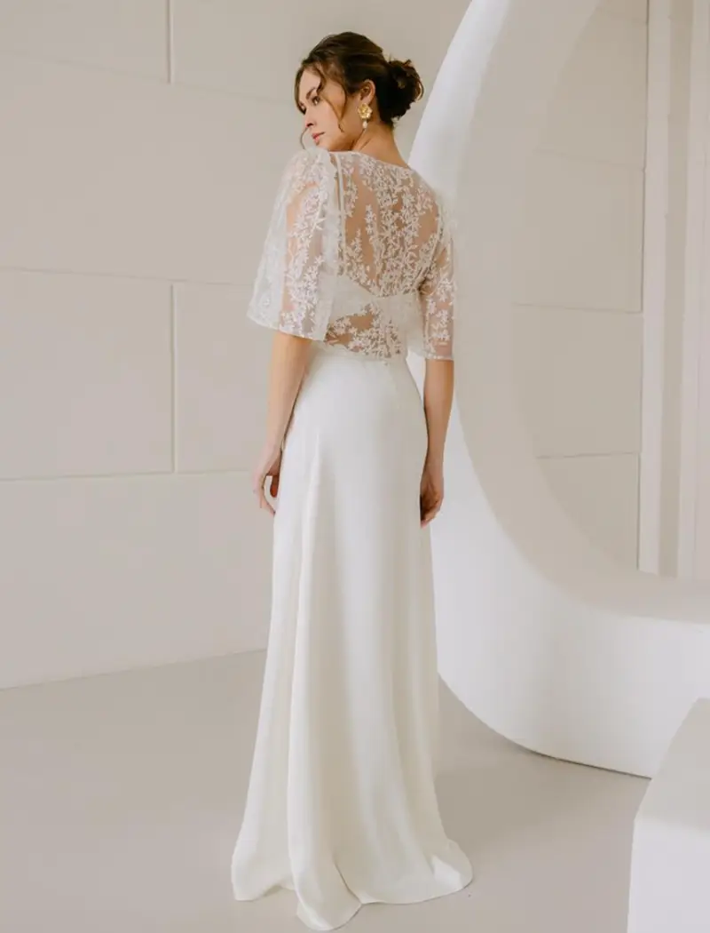 Robe de Mariée Elara et Top Ayla - Rembo Atelier - Promesse Mariage