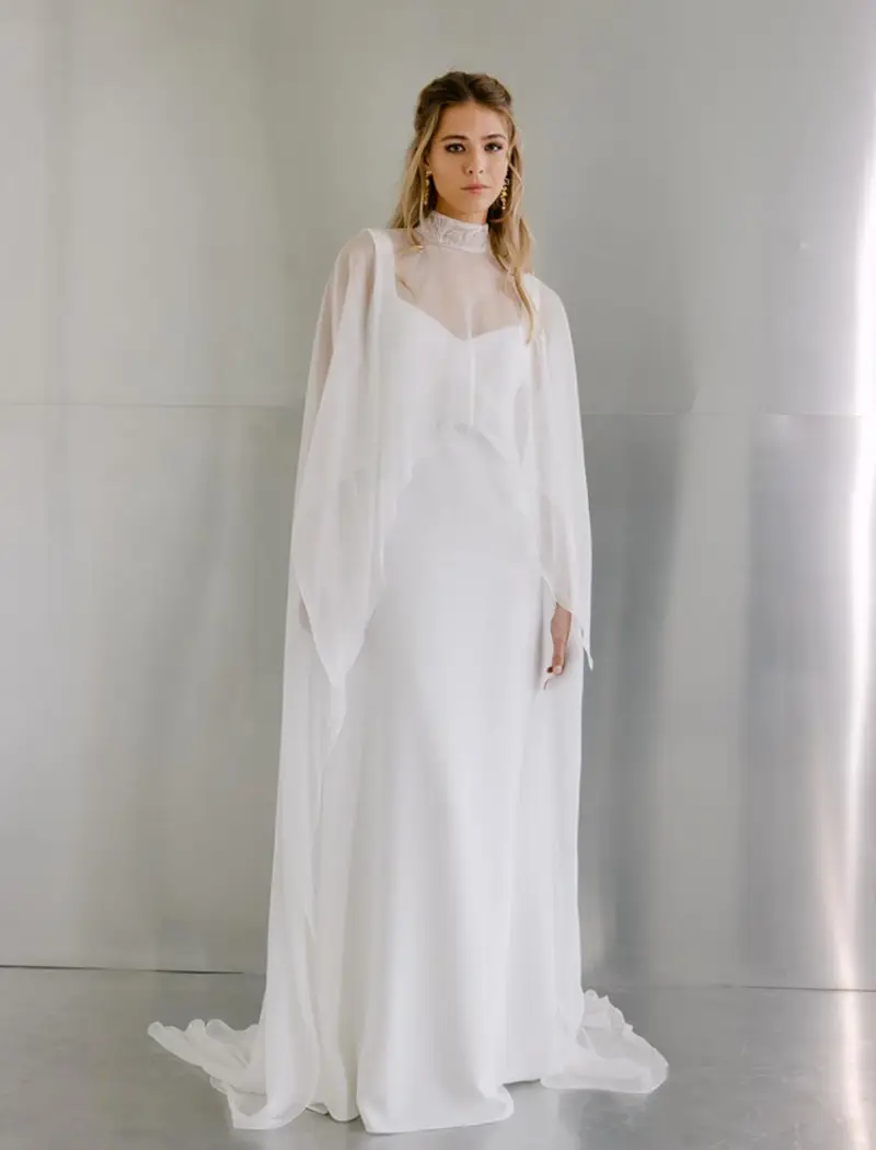 Robe de mariée Roman Cape - Rembo Atelier - Promesse Mariage